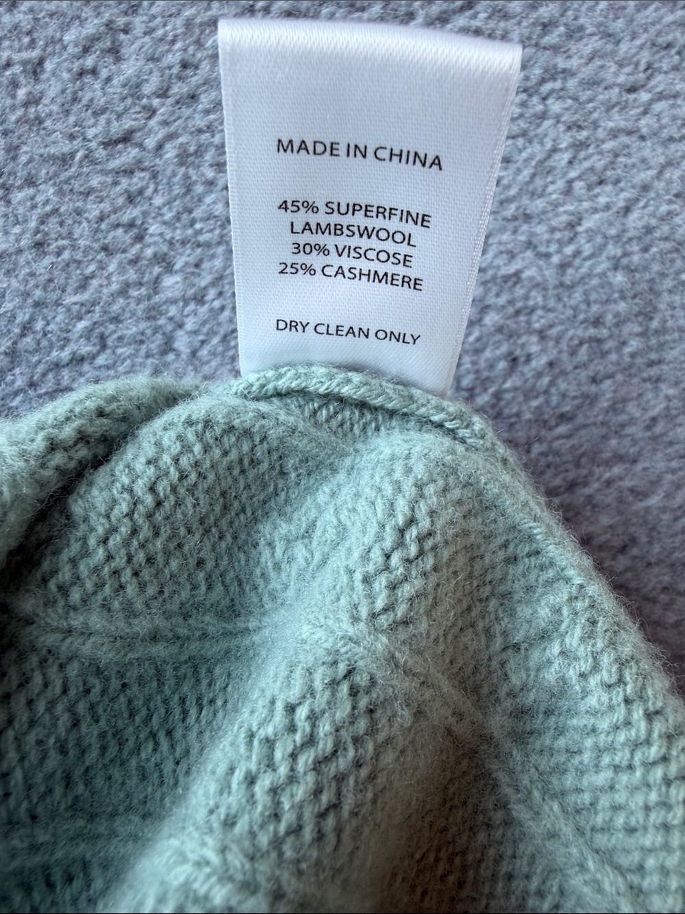 LESET Cable Knit Crewneck Sweater - Seafoam Green - Picture 3 of 4